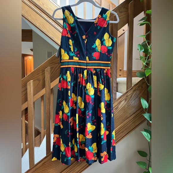 New York & company midi navy dress floral print size 4 - Picture 2 of 4